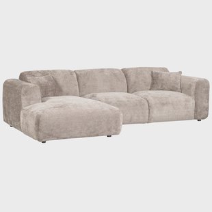WOOOD Loungebank 'Cloud' Links, Chenille, kleur Naturel