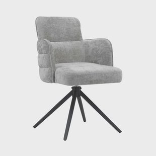 Tower Living Draaibare Eetkamerstoel 'Rumo' kleur Lichtgrijs