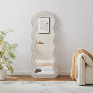 Artistiq Organische Spiegel 'Loria' Imitatiebont 170 x 70cm, kleur beige