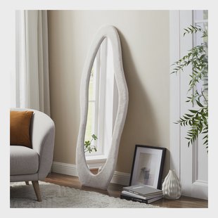 Artistiq Organische Spiegel 'Estaban' Imitatiebont 160 x 60cm, kleur beige