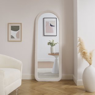 Artistiq Gebogen Spiegel 'Giorgio' Imitatiebont 160 x 60cm, kleur beige