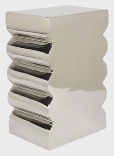 Zuiver Krukje/Bijzettafel 'Curves' 30 x 21cm, kleur Zilver