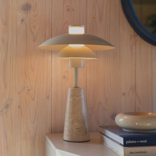 Zuiver Tafellamp 'Cole' Travertin, 37cm