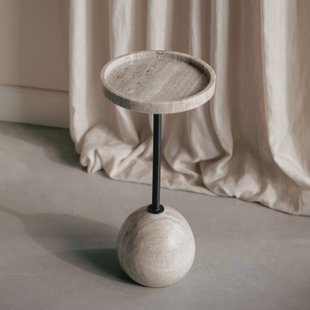 Zuiver Ronde Bijzettafel 'Cocktail' Marmer, 25cm