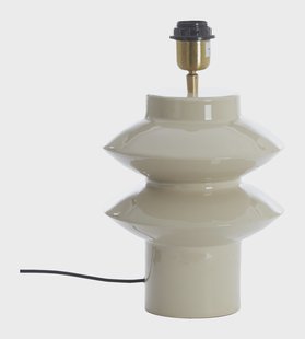 Light & Living Tafellamp 'Petch' 26cm, kleur Lichtgrijs (excl. kap)