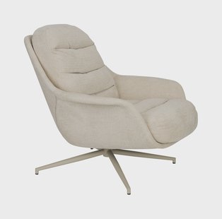 Zuiver Draaifauteuil 'Philly' kleur Beige