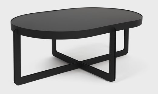 Zuiver Ovale Salontafel 'Centre' 102 x 68cm, kleur Zwart