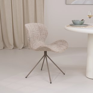 Zuiver Eetkamerstoel 'OMG' Chenille, kleur Beige
