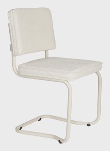 Zuiver Eetkamerstoel 'Ridge' Kink, Bouclé, kleur Off White