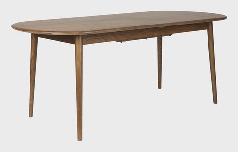 Zuiver Uitschuifbare Ovale Eettafel 'Twist' Walnoot, 185-240 x 90cm
