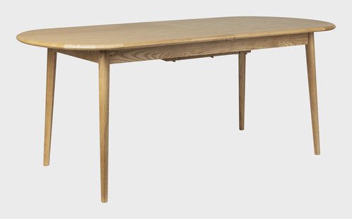 Zuiver Uitschuifbare Ovale Eettafel 'Twist' Eiken, 185-240 x 90cm