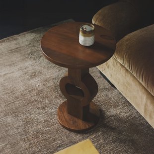 Dutchbone Ronde Bijzettafel 'Tondo' Mangohout, 36cm