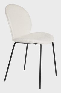 Zuiver Eetkamerstoel 'Bonnet' Teddy, kleur Off White