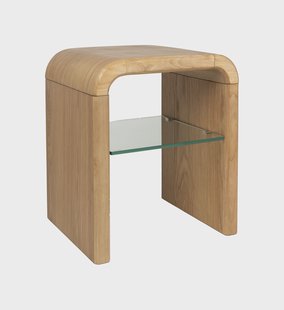 Zuiver Bijzettafel 'Brave' Eiken en rubberhout, 50 x 42cm