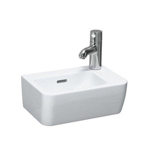 Laufen Pro A fontein 36x25x16.5cm 1 kraangat rechts met overloop keramiek wit h8169550001061