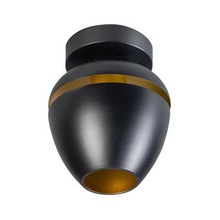 ETH Claire - plafondamp - Ø 15 x 20 cm - zwart en messing