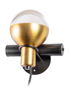 ETH Drop - wandlamp met schakelaar - Ø 10 x 15 cm - zwart en goud