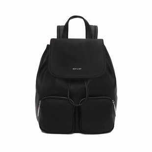 Matt & Nat -  Tatum Black Shiny Backpack