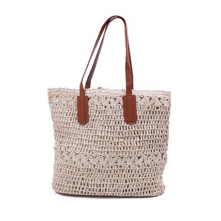 Monnq Handtas  Dames Beige - Stro