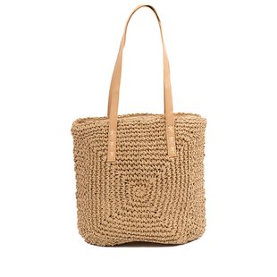 Monnq Handtas  Dames Bruin - Stro