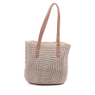 Monnq Handtas  Dames Beige - Stro