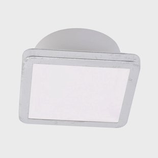 LightMe plafondlamp Aqua Uno, 11x11cm, bladzilver, IP44