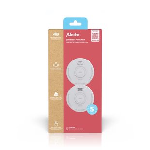 Alecto Sd530 2x - Rookmelder Met 5 Jaar Batterij - Sd530 2x - 2 Pack - Wit