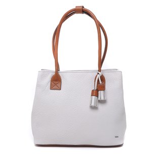 Berba Leren shopper dames | Wit