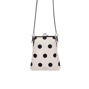 The Sticky Sis Club Crossbodytas  Dames Zwart/Wit - Eco-linnen