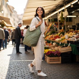 Tinne + Mia Handtas  Dames Groen - Kunststof
