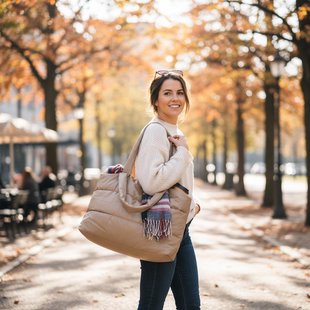 Tinne + Mia Big Puffy Weekend Bag Camill Porcini