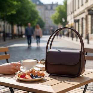 Monk & Anna Handtas Dames Donkerbruin