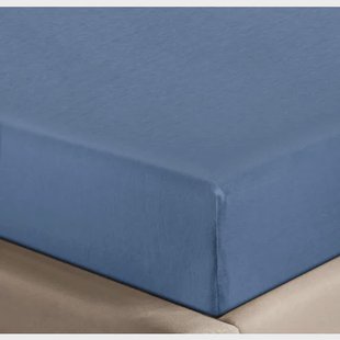 NOUS Living jersey hoeslaken - blauw