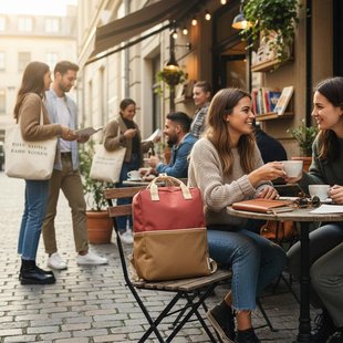 Sticky Lemon Backpack Large | Colourblocking | Fig Brown + Apple Tree + Vanilla Sorbet