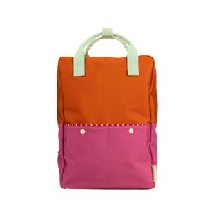 Sticky Lemon backpack large | better together | colourblocking | gravel orange + rosette pink