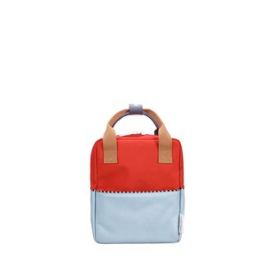 Sticky Lemon backpack small | wonders | colourblocking | red hat + zissou blue