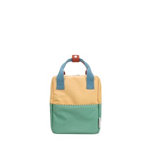 Sticky Lemon backpack small | wonders | colourblocking | sandy yellow + aquatic green