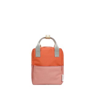 Sticky Lemon backpack small | wonders | colourblocking | lifebuoy orange + coral pink