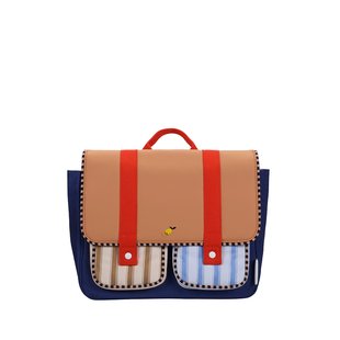 Sticky Lemon schoolbag | wonders | jane beige + ned blue