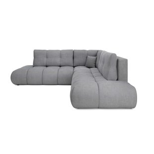 by fonQ Charme Hoekbank Links/Rechts met Slaapfunctie - Chenille - Donkergrijs