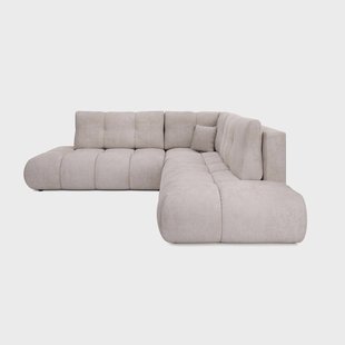 by fonQ Charme Hoekbank Links/Rechts met Slaapfunctie - Chenille - Greige