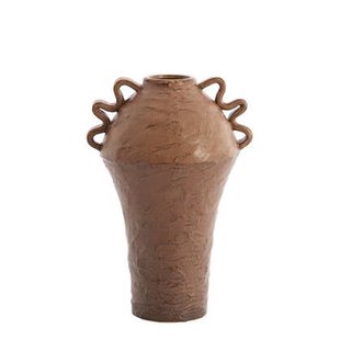 Light & Living - Vaas VOLCA - 25x20x35 cm - Bruin