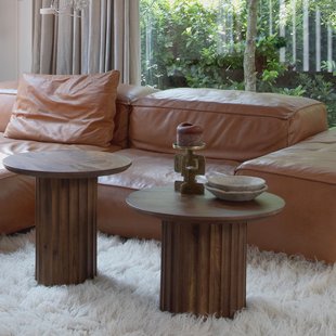 Raw Materials Bullnose bijzettafel Reversed Fluted - 55 cm