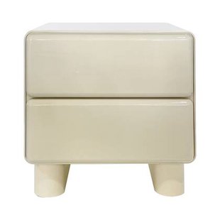 DÉJA Living - Nachtkastje Crème Glossy MDF - 57x43x57cm - Sauda