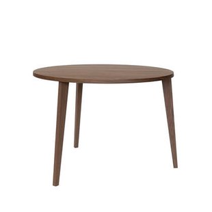 MINT Furniture Eettafel S, D110 cm, H75 cm, Amerikaanse walnoot