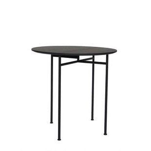 MINT Furniture Bijzettafel, D80 cm, H75 cm, Zwart gebeitst eiken