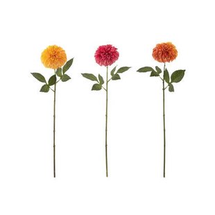 J-Line boeket Dahlia - kunststof - mix - 3 stuks