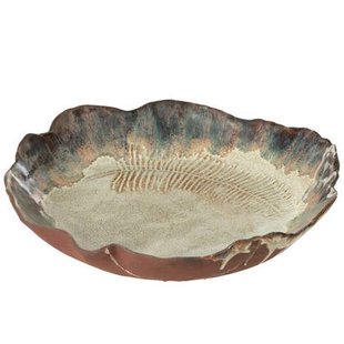 J-Line plateau Decoratief Naga - keramiek - roest|bruin - la