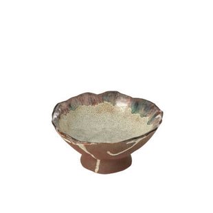 J-Line plateau Decoratief Naga - keramiek - roest|bruin - small