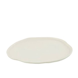 J-Line plateau Rond plateau - dienblad - metaal - wit - large